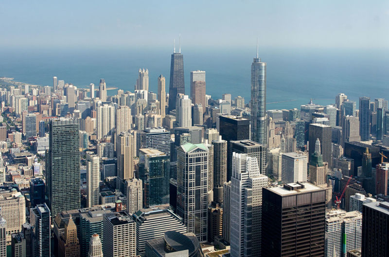 Aerial view of chicago