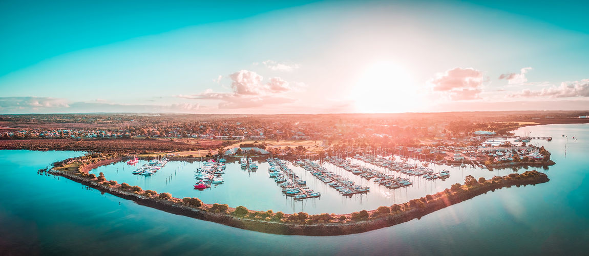 Panoramic view of sea against sky