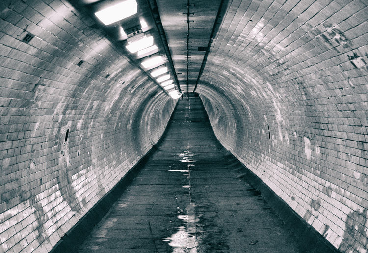 Empty subway tunnel