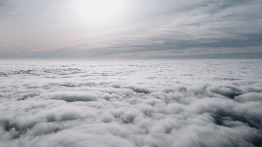 Scenic view of cloudscape over sea against sky