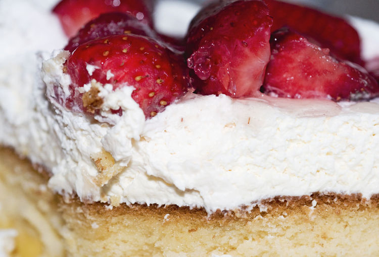 Close-up of strawberries in plate