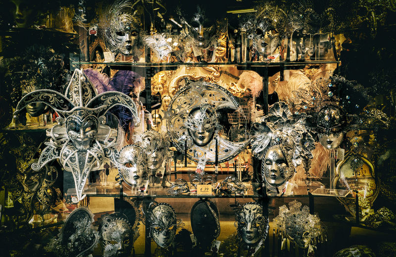 Various masks for sale in store