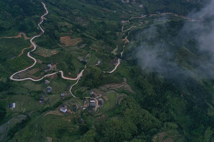 High angle view of landscape
