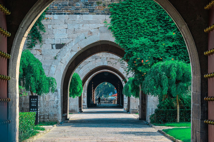 Entrance of historic building