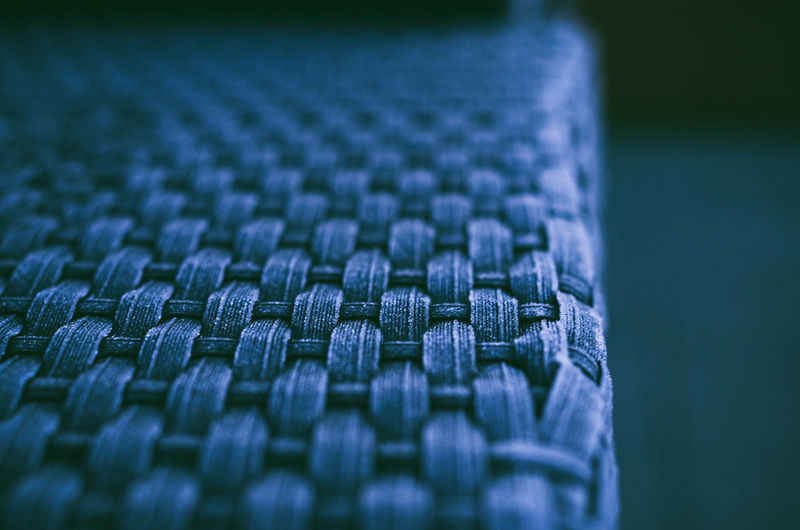 Close-up of wicker seat