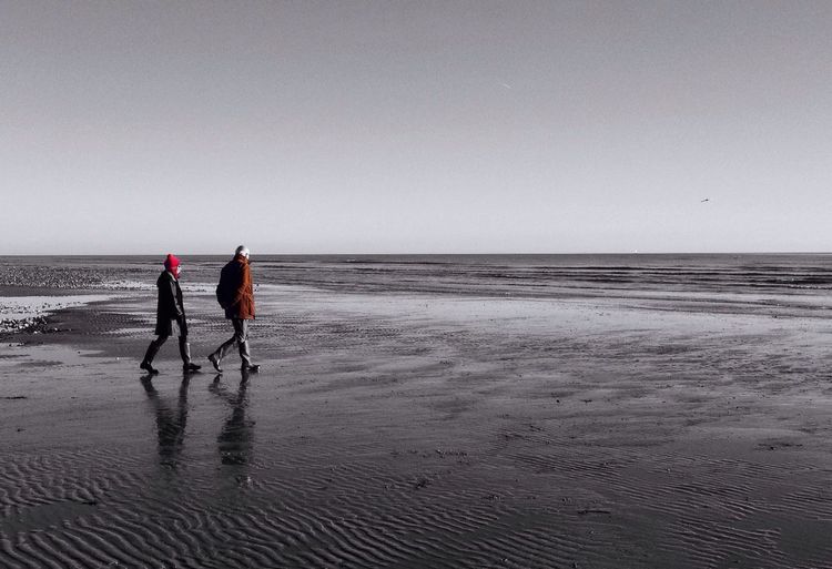 View of people on beach