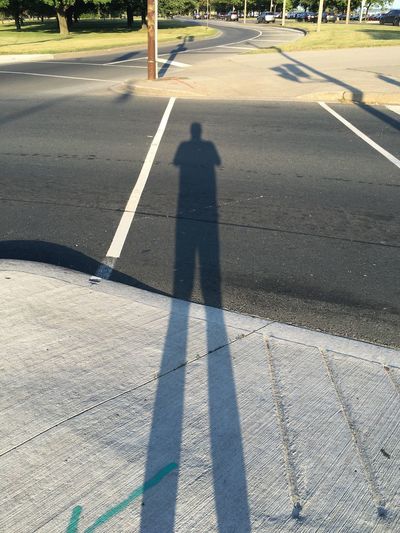 Road marking on street