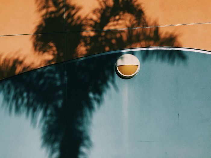 Scenic view of tree shadow on wall