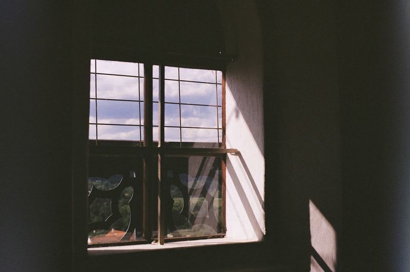 Close-up of closed window in home
