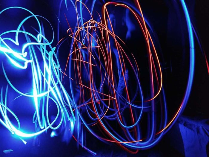 Close-up of light painting
