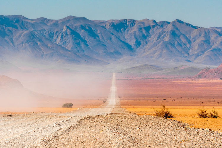 A gravel road in namibia 