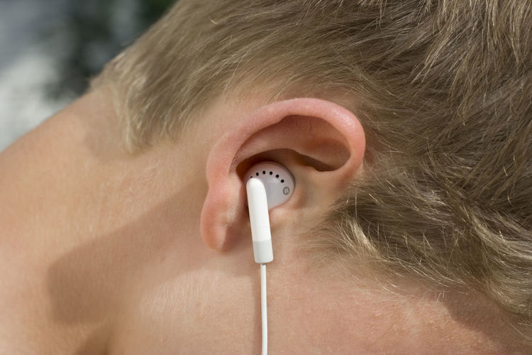Close-up of earbud