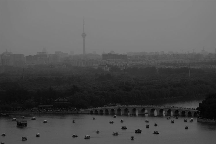 View of city at waterfront