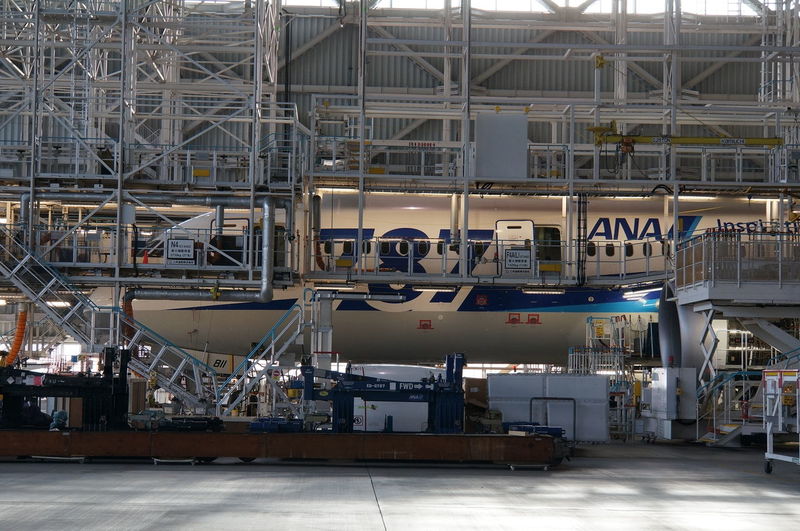 Airplane in factory