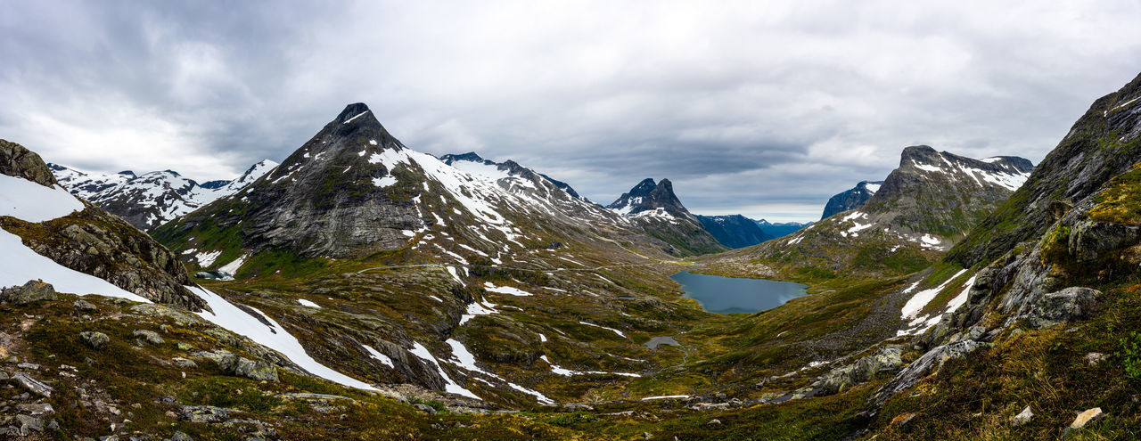 Panorama of the landscape in reinheimen national park in norway