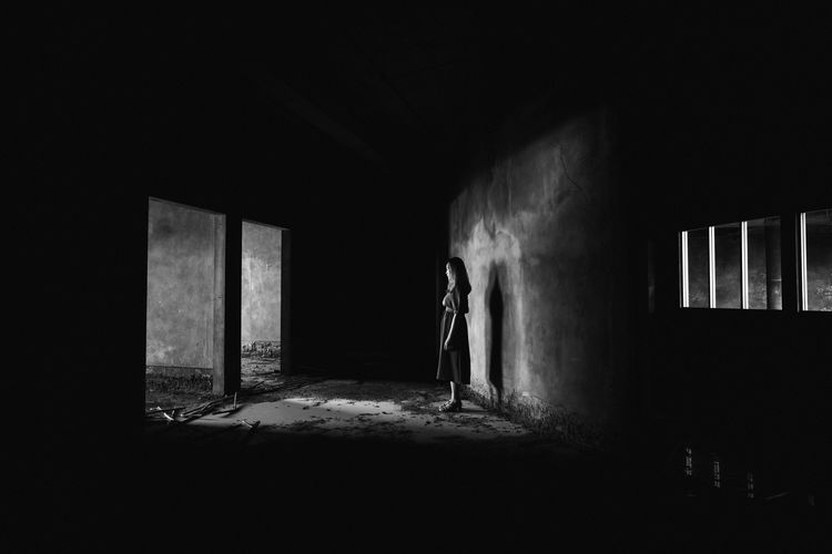 Interior of abandoned building