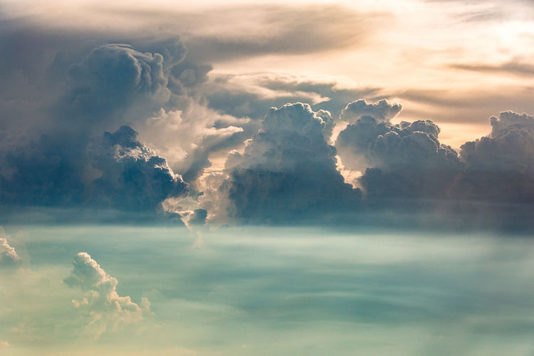Aerial view of clouds in sky