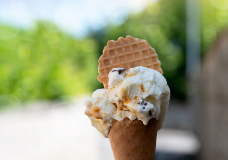 Close-up of ice cream cone