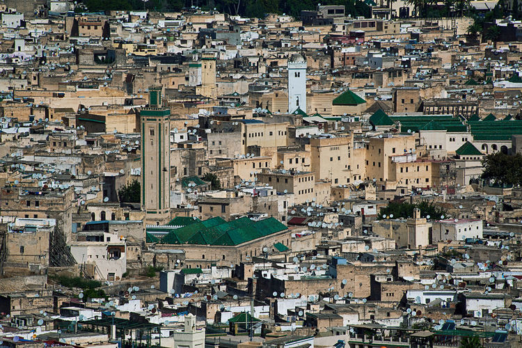 Panorama of the city of fez morocco