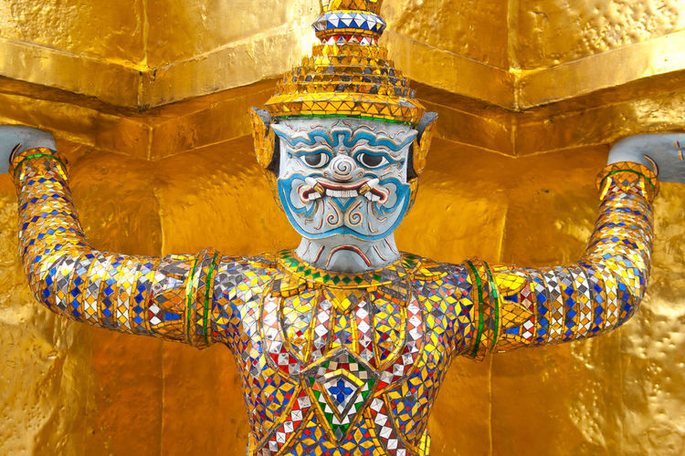 Close-up of traditional statue