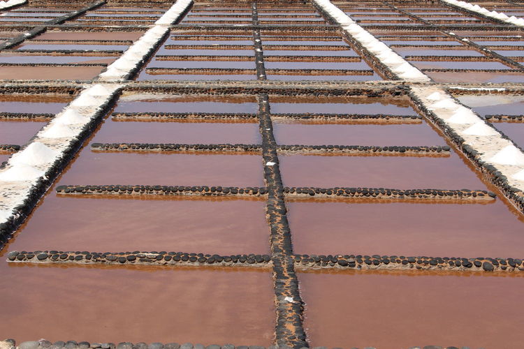 Low angle view of water at farm