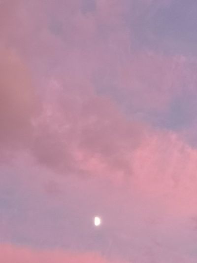 Low angle view of pink sky at night