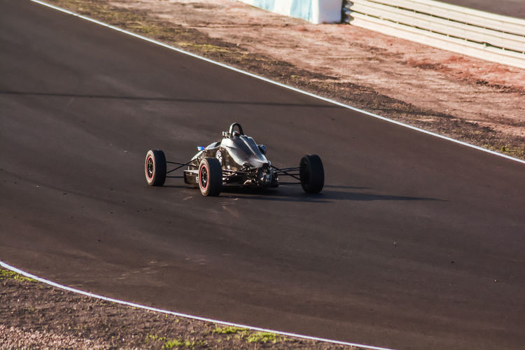 Racecar on sports track