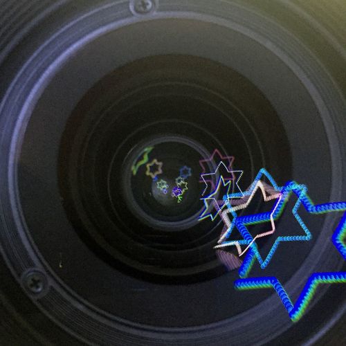Light trails in dark room
