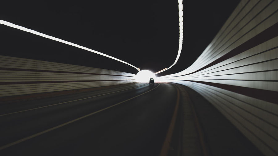 Car in tunnel