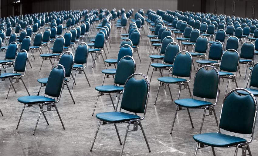 Keep space seat in exam room in social distancing concept