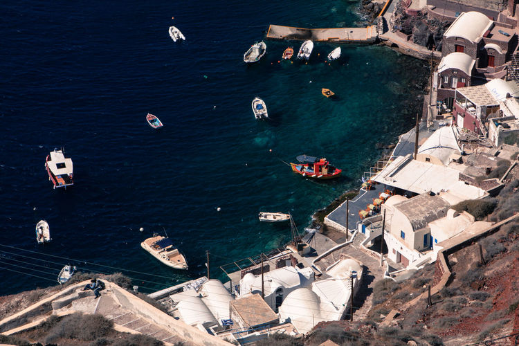 High angle view of beach