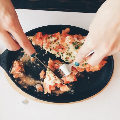 Close-up of omelet