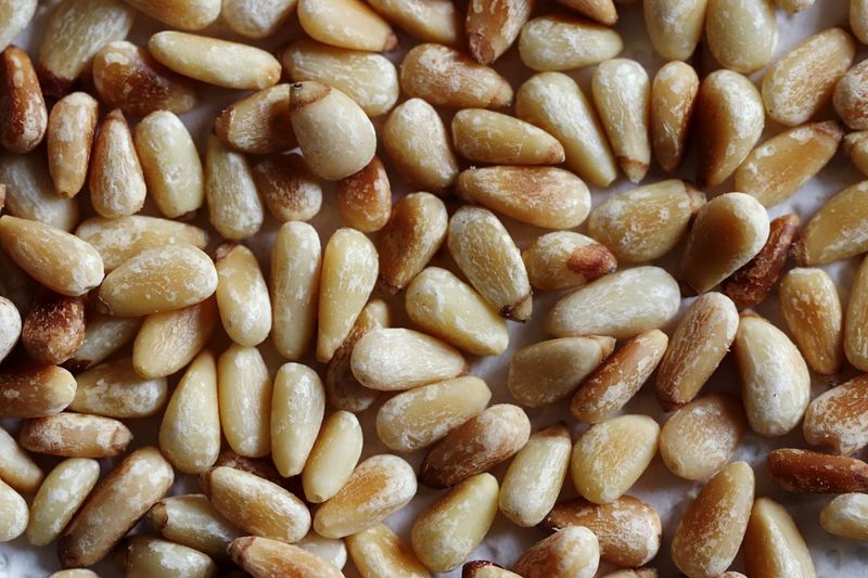 Close-up of roasted pine nuts