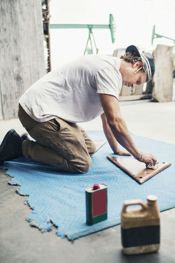 Man working on floor