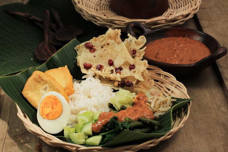 Pecel is a traditional food from east and central java, indonesia. 