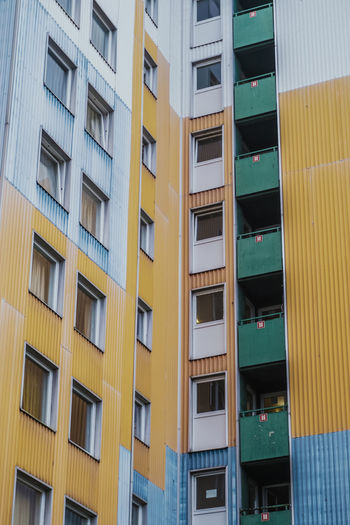 Low angle view of yellow building