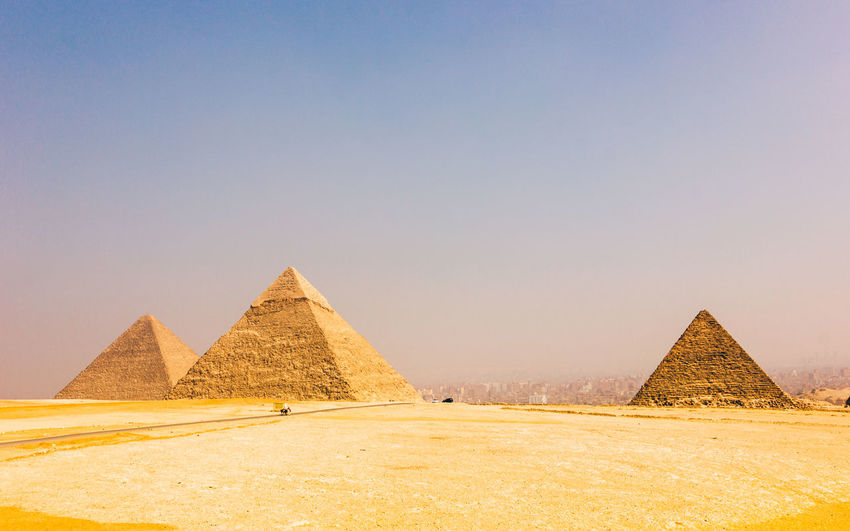 Pyramids in a desert