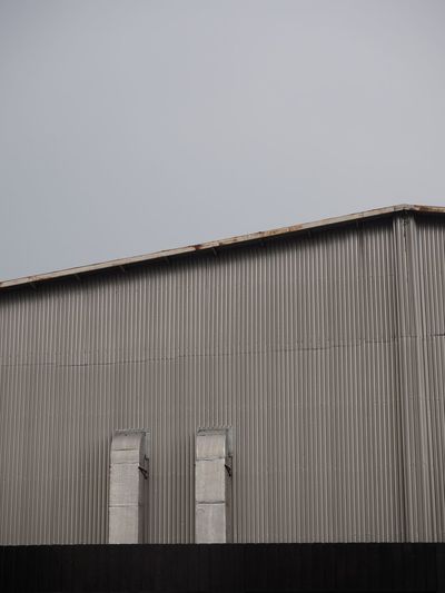Low angle view of building against clear sky