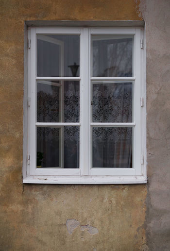 Close-up of house window