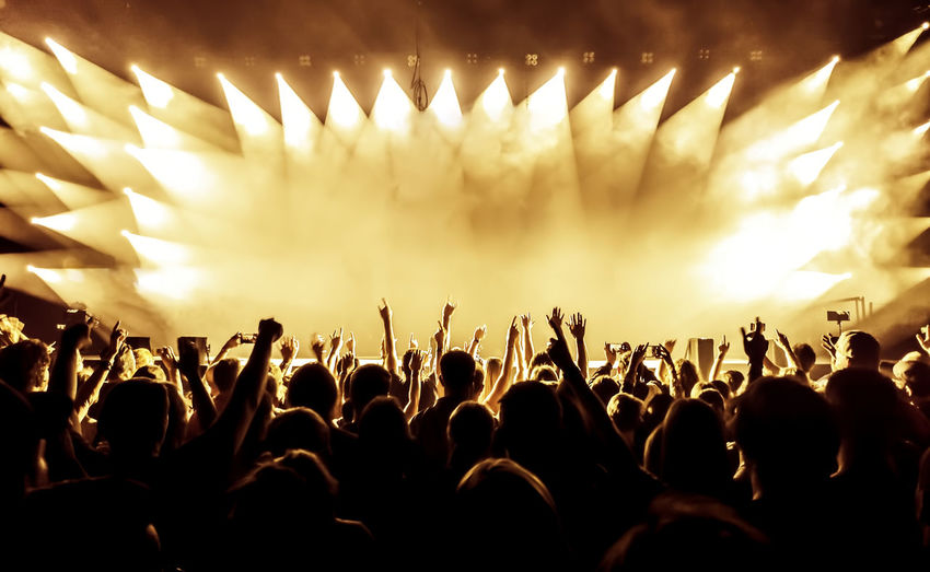 Crowd at music concert