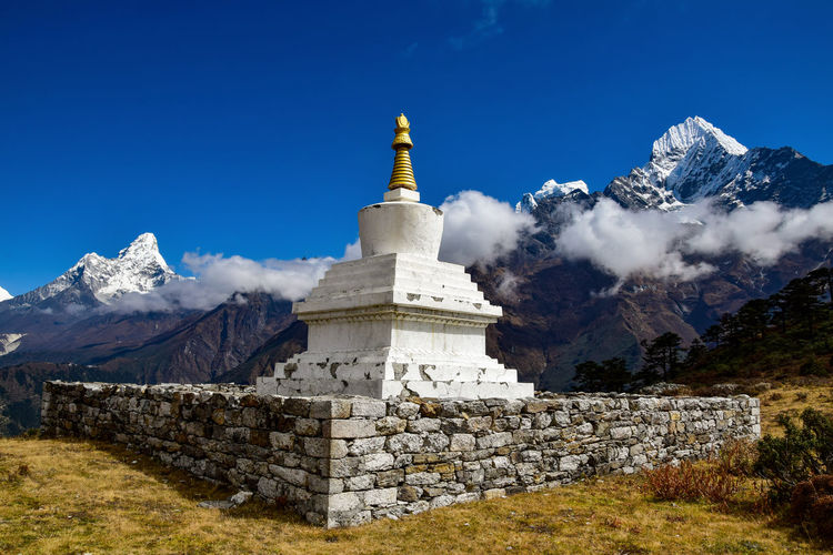 Chorten with ama dablam in the background