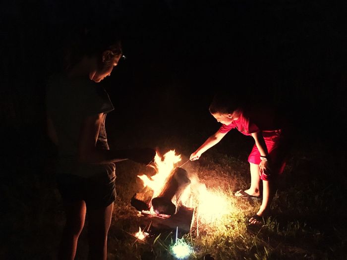 Bonfire at night