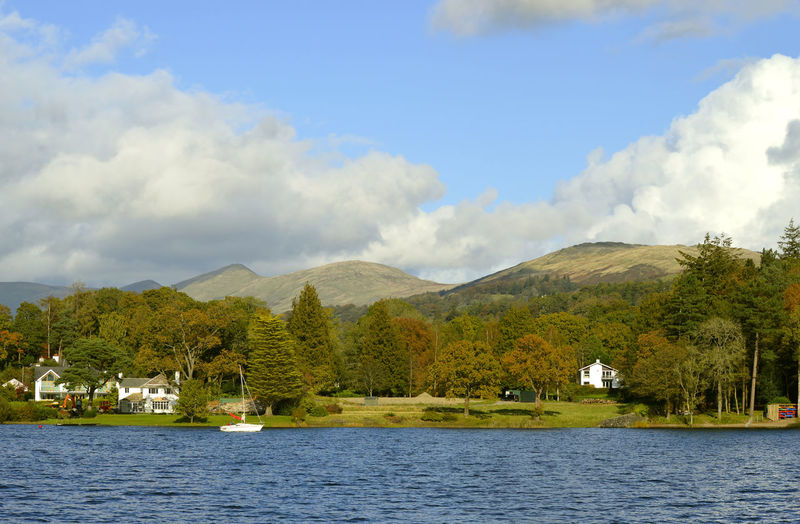 Lake windermere the largest natural lake in england the west side of the lake in cumbria
