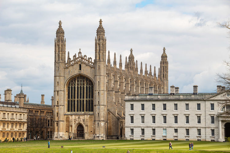 Low angle view of king's cross at cambridge, united kingdom.