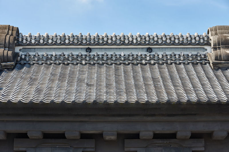 Low angle view of building roof