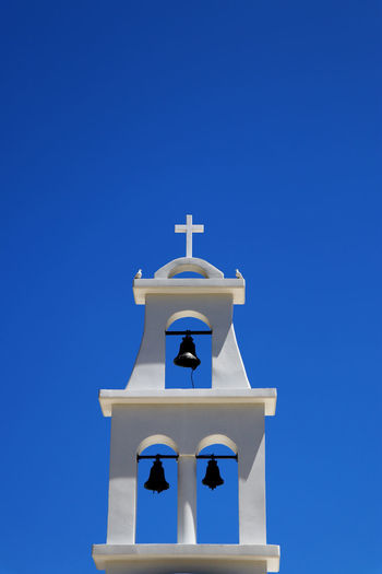 Greek bell tower in rhodes