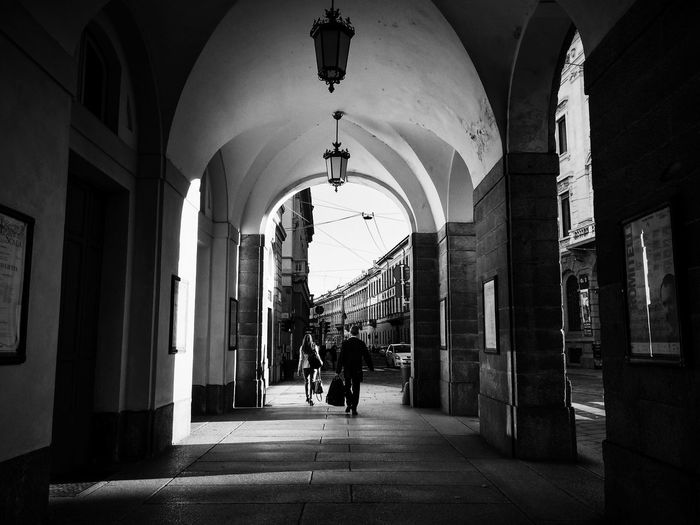 View of arched walkway
