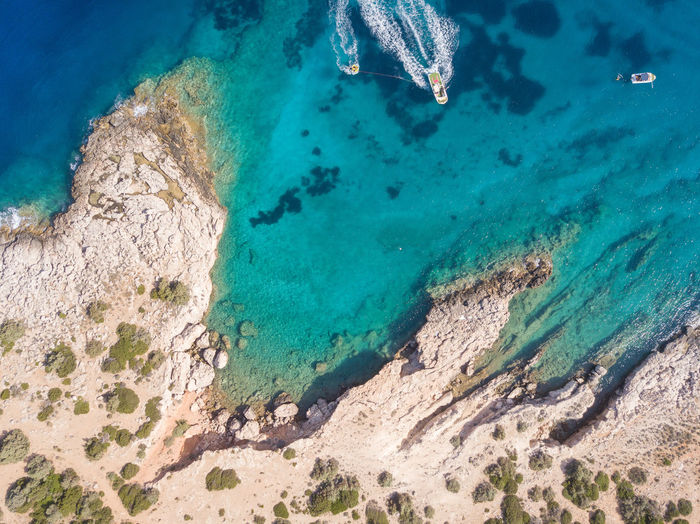 Aegean sea from above, greece