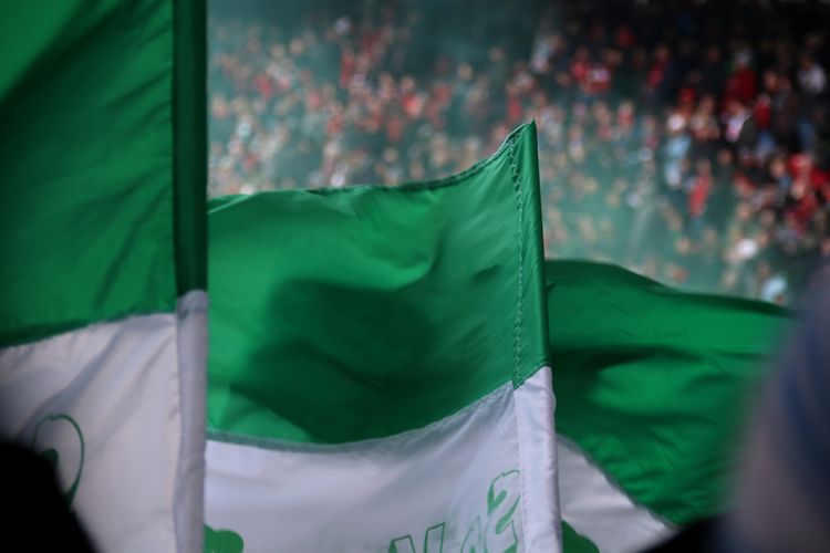 Close-up of flag in concert