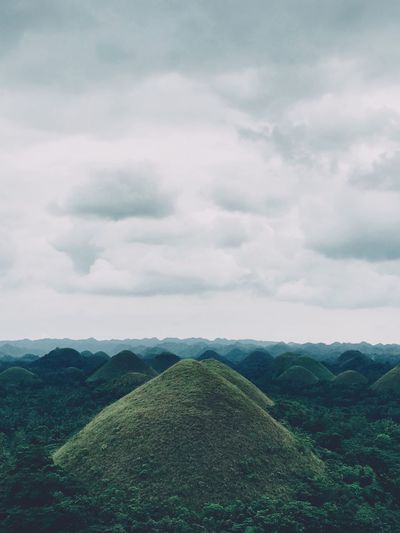 Scenic view of the chocolate hills